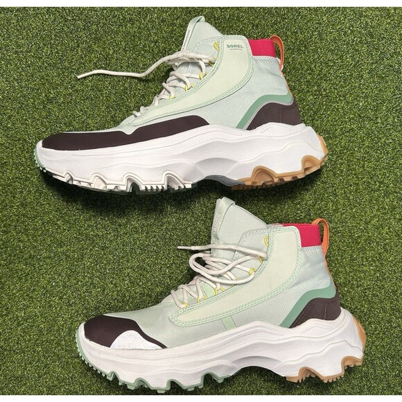 Sorel Women's Kinetic Breakthru Venture Mid Boot Mint Size 11 Waterproof Trail - Picture 2 of 7